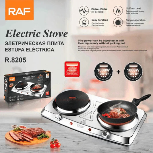 Cocina Eléctrica Raf R.8205 – 2 Hornillas Portátil