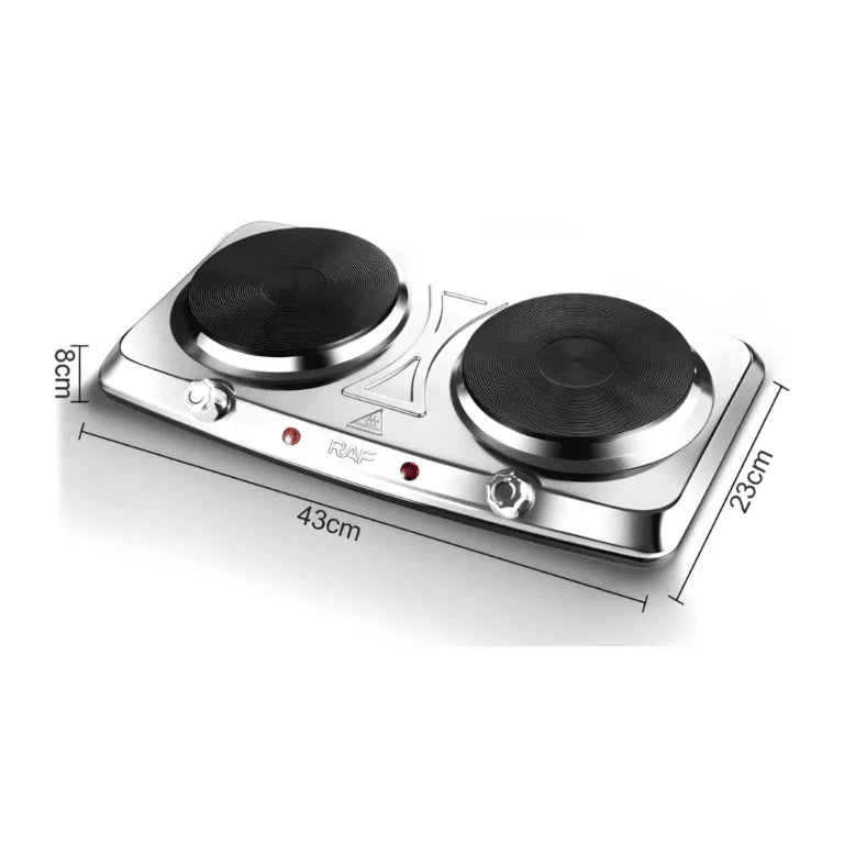 Cocina Eléctrica Raf R.8205 – 2 Hornillas Portátil