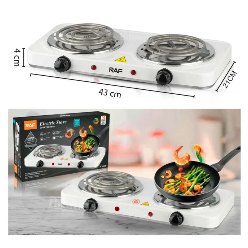 Cocina Eléctrica Portátil Raf – 2 Hornillas 2000W