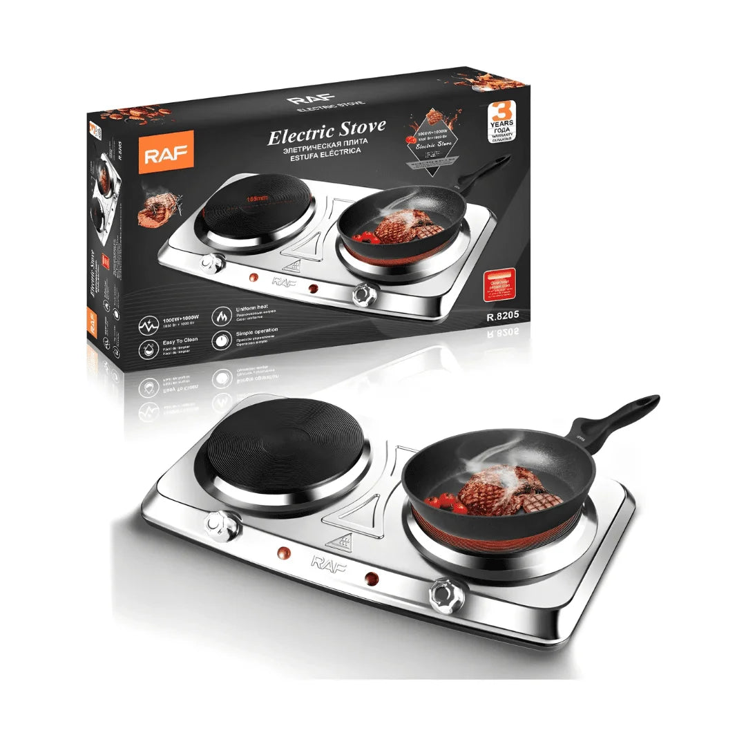 Cocina Eléctrica Raf R.8205 – 2 Hornillas Portátil