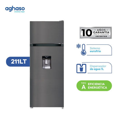 Refrigerador Aghaso Top Mount AGH016 211LT Acero