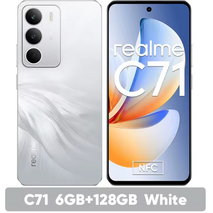 Smartphone Realme C71 – 6.67” 120Hz FHD+, UNISOC T7250, 50MP AI Dual, 6300mAh, 45W Carga Rápida, NFC (Estreno Mundial)