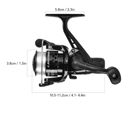 Kit de Pesca Telescópico Lixada – Fibra de Carbono + Carrete + Bolsa