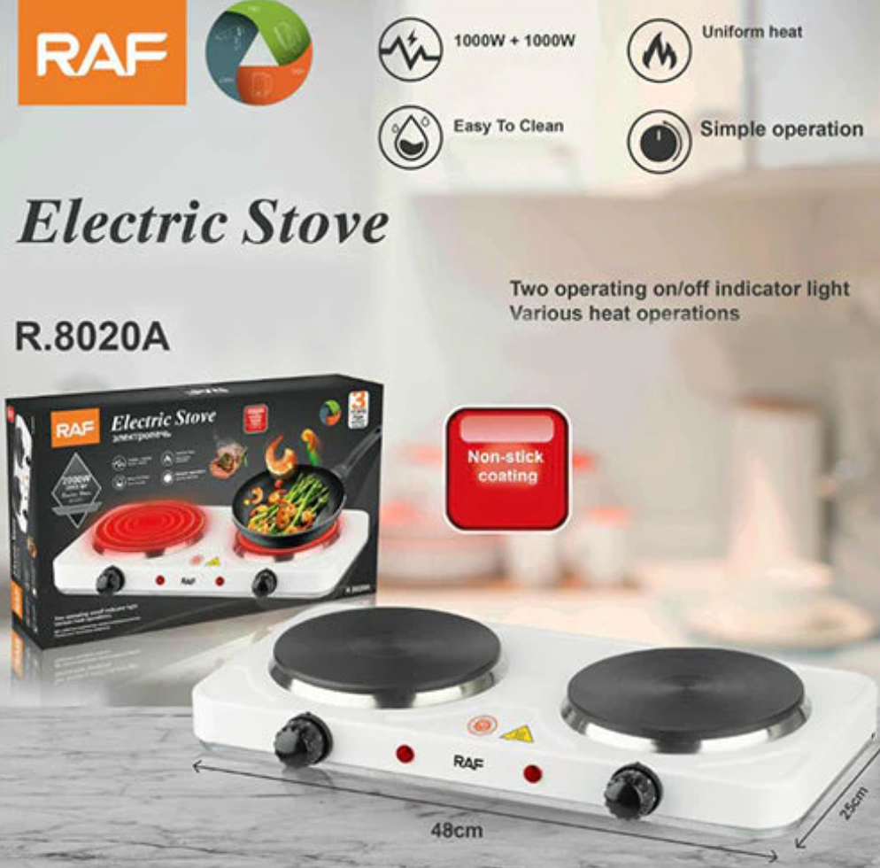 COCINA ELÉCTRICA DE 2 HORNILLAS RAF
8020A